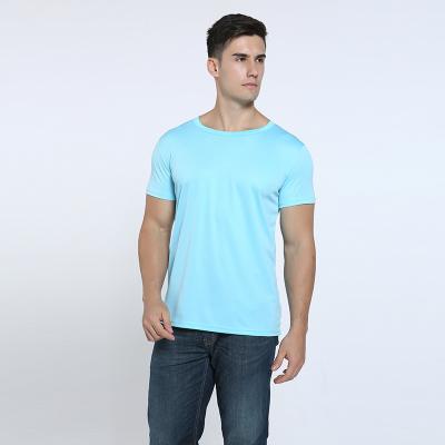 China Wholesale Custom Simple Anti-Wrinkle Men's Large Round Neck T-shirt Breathable T-Shirt Short Sleeves for sale