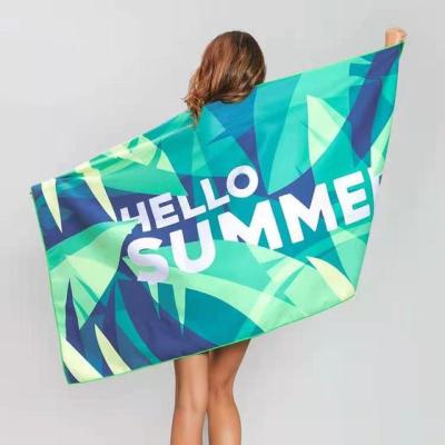 China Foreign trade child safe digital printing can be quick-drying superfine fiber bath towel customized adult beach towel for sale