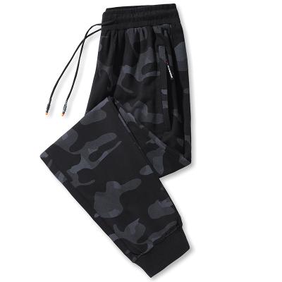 China Anti-Wrinkle Cotton Sportswear Pants Men's Pants Spring And Autumn Fat Plus-Size Loose Camo Foot Panties for sale