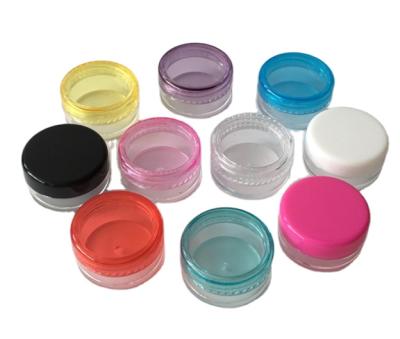 China 10g 20g 30g Cosmetic Cream Jar Box Plastic Container With Screw Lid for sale