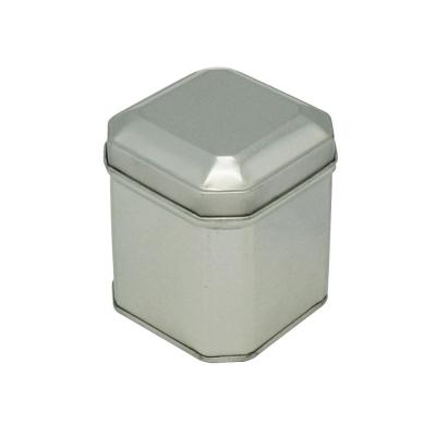 China Custom Shape Metal Square Tea Biscuit Printer Biscuit Tin Can Silver Color Tin Box Packaging for sale