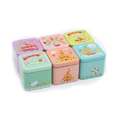 China Recycled Materials Customized Printing Logo OEM Gift Storage Can Lid Chocolate Metal Tin Packaging Box for sale