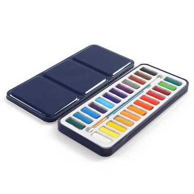 China Best Paint Palette Movable 48 Colors Empty Metal Case Metal Watercolor Palette Tin for sale