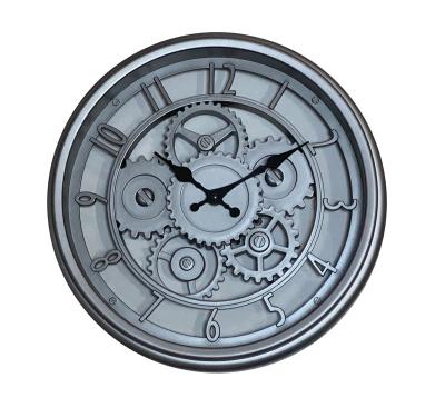 China Radio 12 inch 3d decor vintage living room quartz decorative wall clock for sale