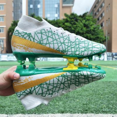 China Custom Rubber Mens Soccer Boots Soccer Shoe Women Soft High Ankle Man Soccer Shoes Soccer Socks Training for sale