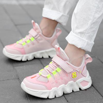 China New Mesh Color Matching Children Anti-slippery Shoes Breathable Tennis Sport Shoes Fashion Shoes Girls Boys Sneakers Shoes Children Girl for sale