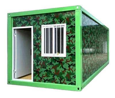 China Modern Customized Mobile Prefab Container House Living Room Outpost Flat Pack Container Modern Military House for sale