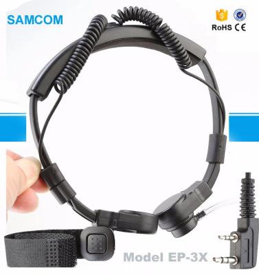 China Hot Selling Throat Control Transceiver SAMCOM EP-3X Earphone Air Duct Transceiver Earphone With 3.5mm Neckband Band Noise Canceling Earphone for sale