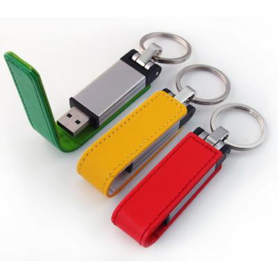 China Metal PU Leather USB 2.0 USB 3.0 Flash Drive , Flash Memory USB Stick 8GB 16GB for sale