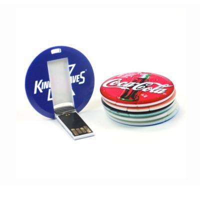 China Round shape credit card plastic mini usb, business around card instant order, web key for sale