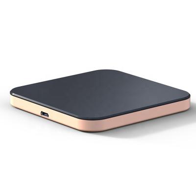 China 10W Fast Charging Wireless Charger, Cell Phone Metal Square Lightweight Wireless Charger for sale