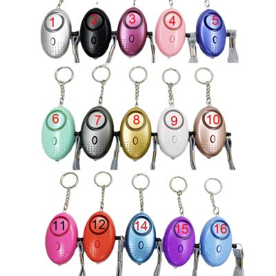 China Suitable for Multi Colors Children Safety Emergency Sound Alarm Self-defense Alarm Alert Devices Key Chain Personal Alarm with Led Light for sale