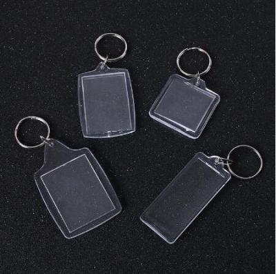 China Wholesale custom photo plastic hollow clear acrylic frame key chain shell keychain shell key chain for sale