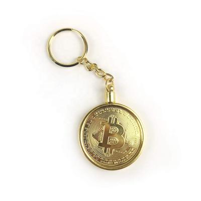 China Custom creative bitcoin clasp gift advertising metal key ring bitcoin key chain detachable key gift pendant for sale