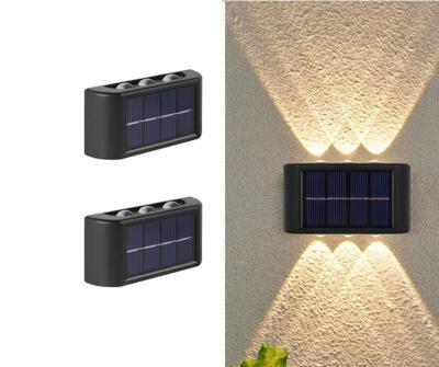 China Residential Outdoor Waterproof Yard Decoration Solar Garden Ip65 Wall Light Down Luminous Solar Wall Light for sale