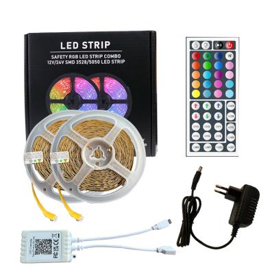 China Christmas Home Holiday LANDSCAPE 12V 5050 RGB Strip Light Kit 20M 10m 5M Smart Decoration Strip Lights for sale