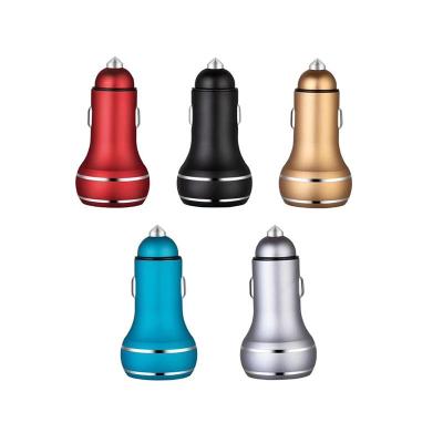 China Phone Charging High Quality 4.8a Fast Metal Dual Usb Car Charger Adapter for sale