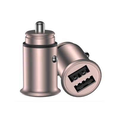 China Wholesale High Quality 4.8a 2 Metal Car Charger Charging Left Adapter Phone Car Charger Fast Charging for sale