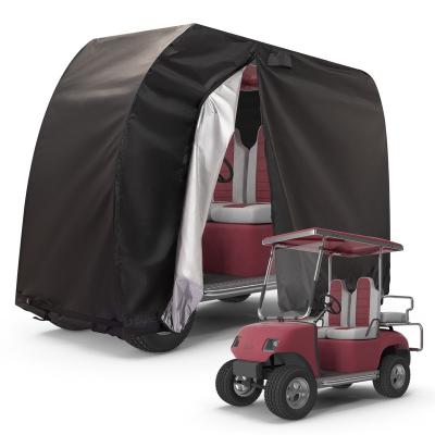 China Sunproof Full Cover Polyester Universal 2 To 4 Passenger Outdoor All Weather Golf Cart Cover For EZGO Club Car Sunproof Waterproof And Durable for sale