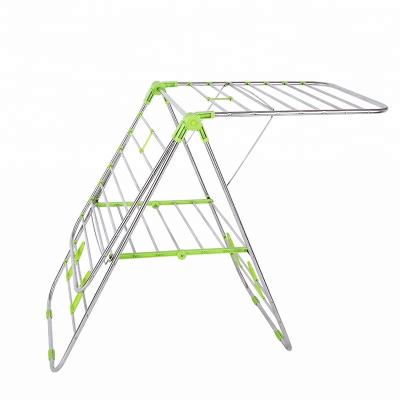 China Folding With Different Color Metal Clothes Wing Drying Rack For Laundry Drying Foldable Rack Dryer For Washing White for sale