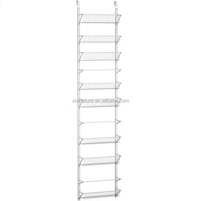 China Viable Over Door Hanging Storage Basket Rack Shelf Storage for sale