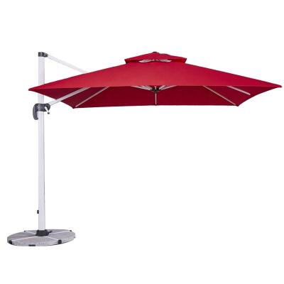 China Modern Cantilever Umbrella Outdoor Patio Hanging Umbrella With Cross Base for sale