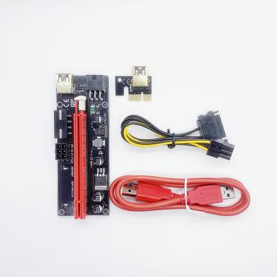 China With 15pin SATA to 6pin Power Cable VER 009S Plus PCI-E Riser Card PCI Express 1X to 16X SATA Cable USB 3.0 to 6 Pin Connector for Graphics Video Card for sale