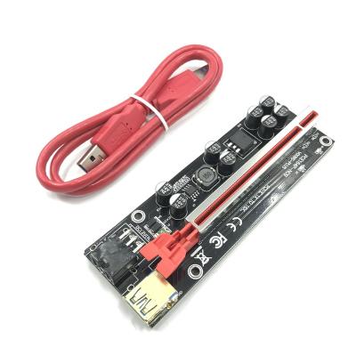 China With sata 15pin to 6pin power cable VER009s stock gpu plus pci-e 1x to usb 16x 3.0 upgrade extra pci express ver 009s plus with 8 capacitors for sale