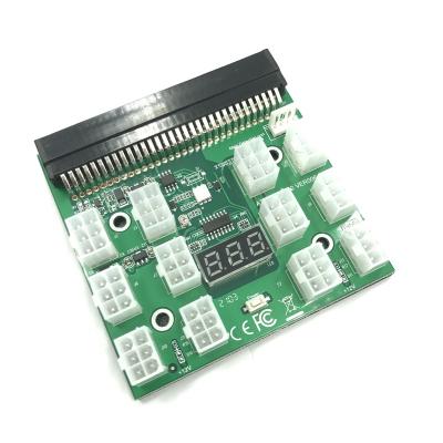 China With SATA 15pin to port power cable 6pin 12 6Pin 12V PCI-E power supply breakout board with LED digital display for PSU. 1200W 1000W 750W GPU for sale