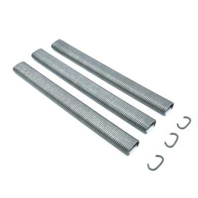 China Building Material Series C17/C23 16 Rings GA 16.7 Crown 8.5mm Length Galvanized Iron C Hog Staples for sale