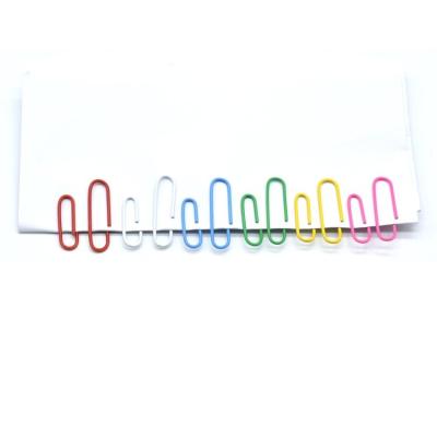 China Custom Stationery Folder Package Office School Metal Silver Colored Paper Clips for Home Office for sale