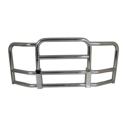 China Steel Guard For Freightliner Cascadia Volvo Vnl Prostar International 304 Stainless Steel 304 Deer Bracket Semi Truck Deer Guard for sale