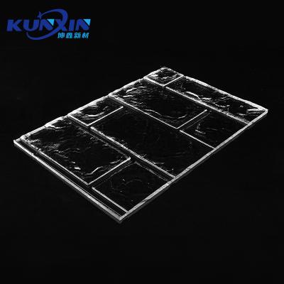 China Business / Education China /office China 2.0mm Cast Diffuser Acrylic Lightweight Sheet Clear Block Textured Acrylic Plate for sale