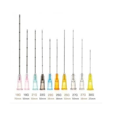 China 50mm 70mm stumpfes Ende Cannula-injizierbare Hautfüller Cannulas 21g zu verkaufen