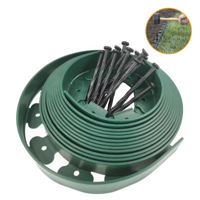 China Easily Assembled No Dig Plastic Garden Landscape Edging Plastic Garden Lawn Edging Border With Fixing Nail for sale