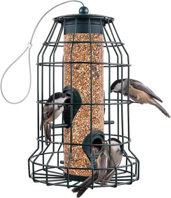 China Automatic Squirrel Proof Garden Metal Bird Hanging Feeder for sale