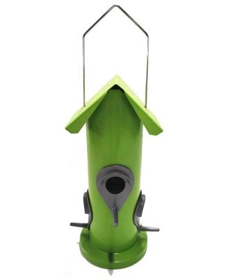 China Sustainable Garden House Shape Hanging Metal Bird Feeders for sale