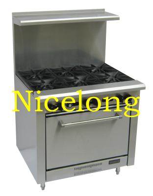 China Kitchen equipment 6 burners gas stove with oven JBR36-6 for sale