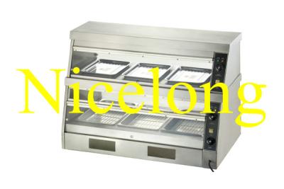 China ELW-1200S warming equipment 2 layers 6 trays glass showcase for sale