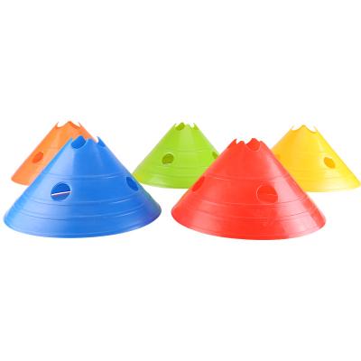 China Football Traning Factory Wholesale High Quality PE Disc Jumbo Cone With Hole Marker Large Disc Multifunctional Cone for sale