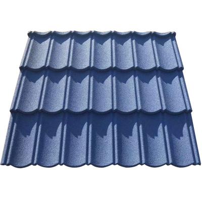 China Raw Material PVC ASA Coating Bond Colorful Stone Coated Roof Tiles for Modern Design Sun Terracotta Metal Roofing System for sale