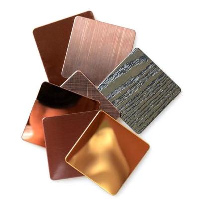 China Flat Steel Plate 0.26mm J3 304L 316 304F Grade Strip ASTM A240 304 Stainless Steel 201 Coils Hot Rolled Rose Gold Color for sale