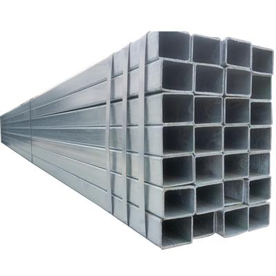 China Structure Pipe Galvanized Square and Rectangular Steel Pipe 2- Dia x 2x 6000 mm with Oiled or Non-oiled Slightly Oiled for sale