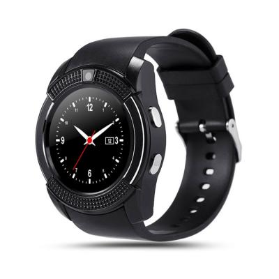 China MP3 Playback V8 Round Smartwatch Sim Card Slot Camera Sim Card Slot Answer Call Dial Call Sport Smart Watch For Android for sale