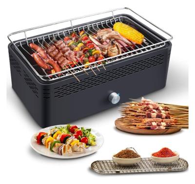 China Aobosi BBQ Charcoal Table Grill Picnic Grill Easily Cleaned Stainless Steel Smokeless for sale