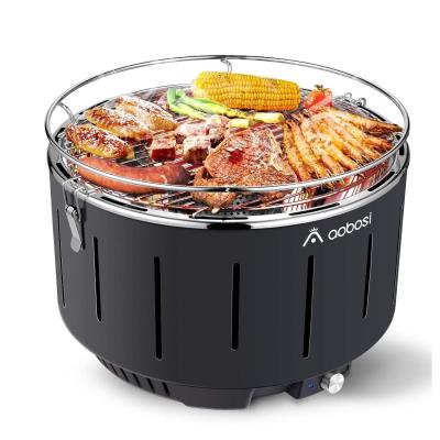 China Active Grill BBQ Aobosi Charcoal Bag Smokeless Table Grills and Easily Assembled USB Carrying Ventilator for sale