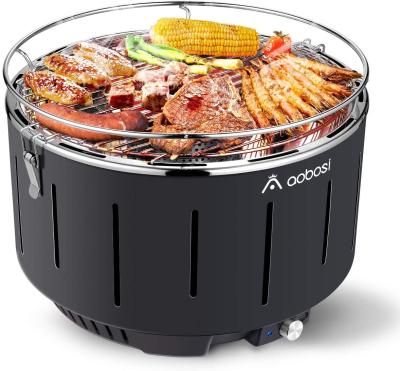 China Active Grill BBQ Aobosi Charcoal Bag Smokeless Table Grills and Easily Assembled USB Carrying Ventilator for sale