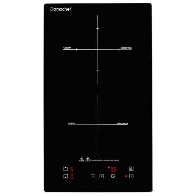 China Household Amzchef domino double induction hot plate induction hob with sensor touch induction glass outdoor cooktop for sale