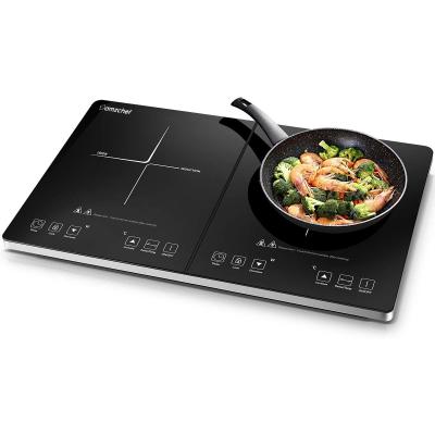 China Amzchef household induction hob, double induction cooker with ultra-thin body 3500W induction cooktop for sale