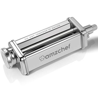 China AMZCHEF Spindle Pasta Sheet Roller Attachment Stainless Steel Pasta Maker Machine Accessories for sale